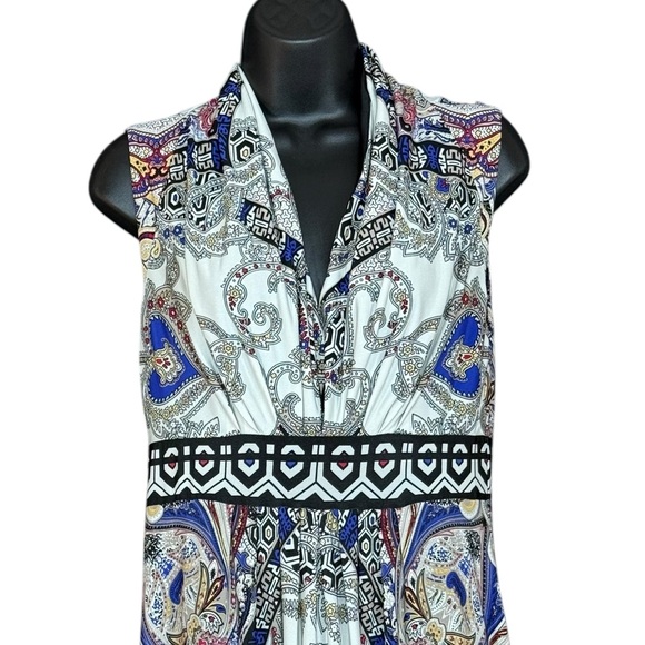 Chico’s Boho Paisley Mixed Print Sleeveless Maxi Dress Size 1 (M) - Picture 7 of 15